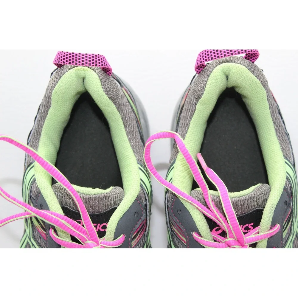 ASICS Gel-Venture 5 Womens Grey Neon Green Pink Trail Running Shoes T5N8N 11